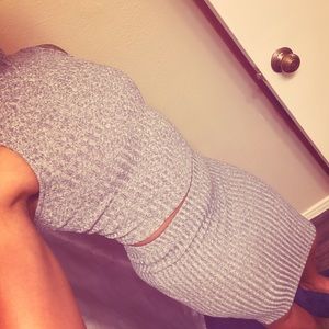 Gray Bodycon Skirt and Top S